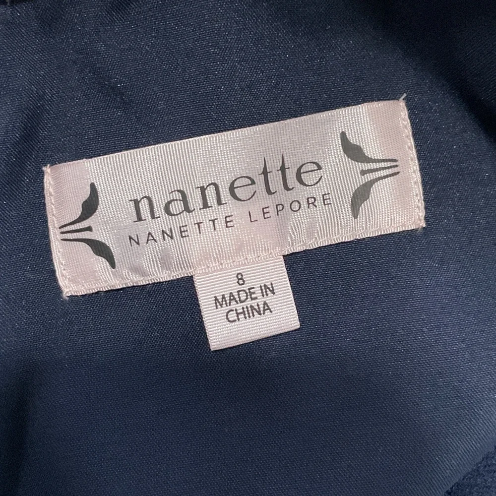 NANETTE LEPORE BLUE DREES WIITH LACE COLLAR. SIZE 8 - Picture 9 of 11